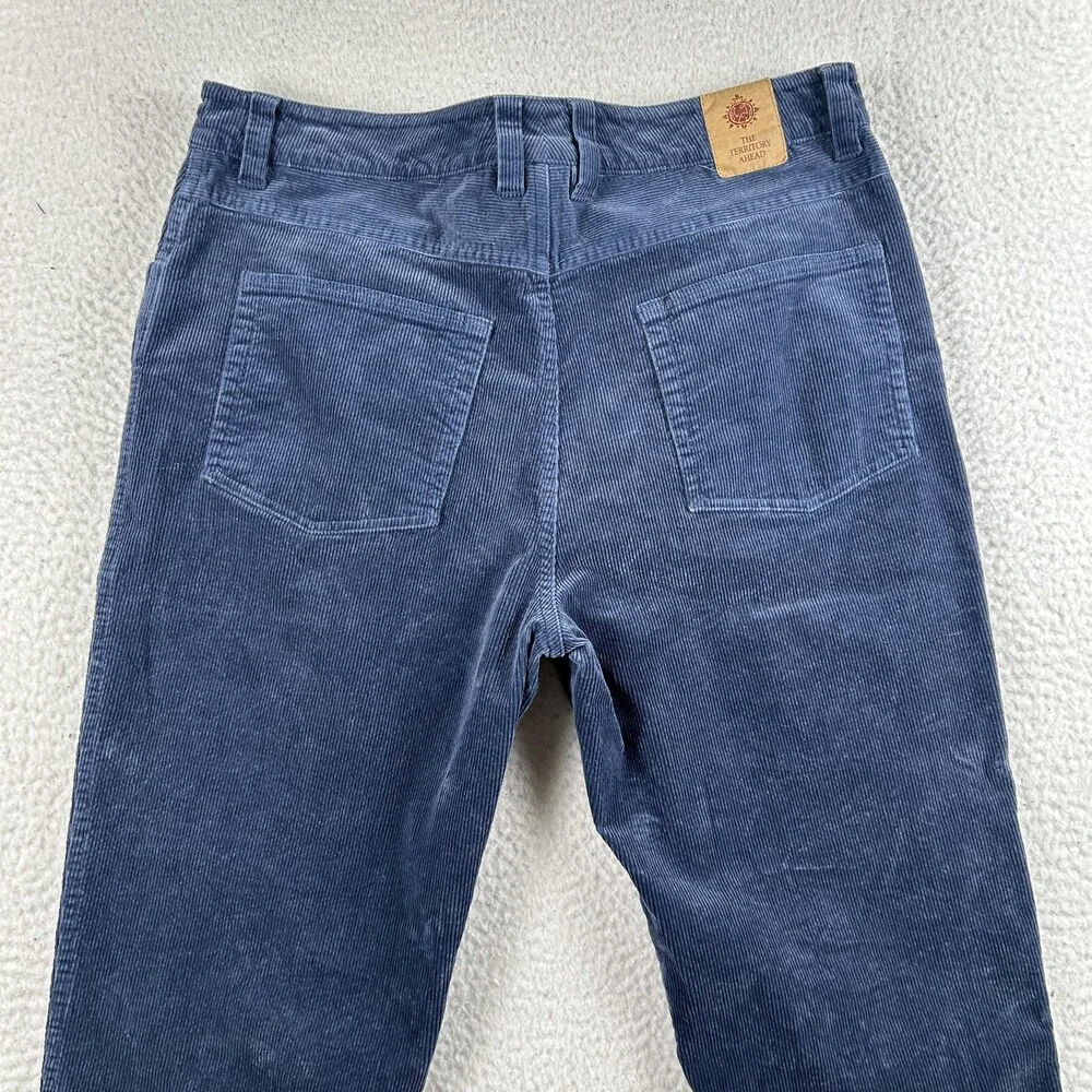 The Territory Ahead Pants Mens 33x31 Blue Corduroy Stretch Chino 5-Pocket Casual